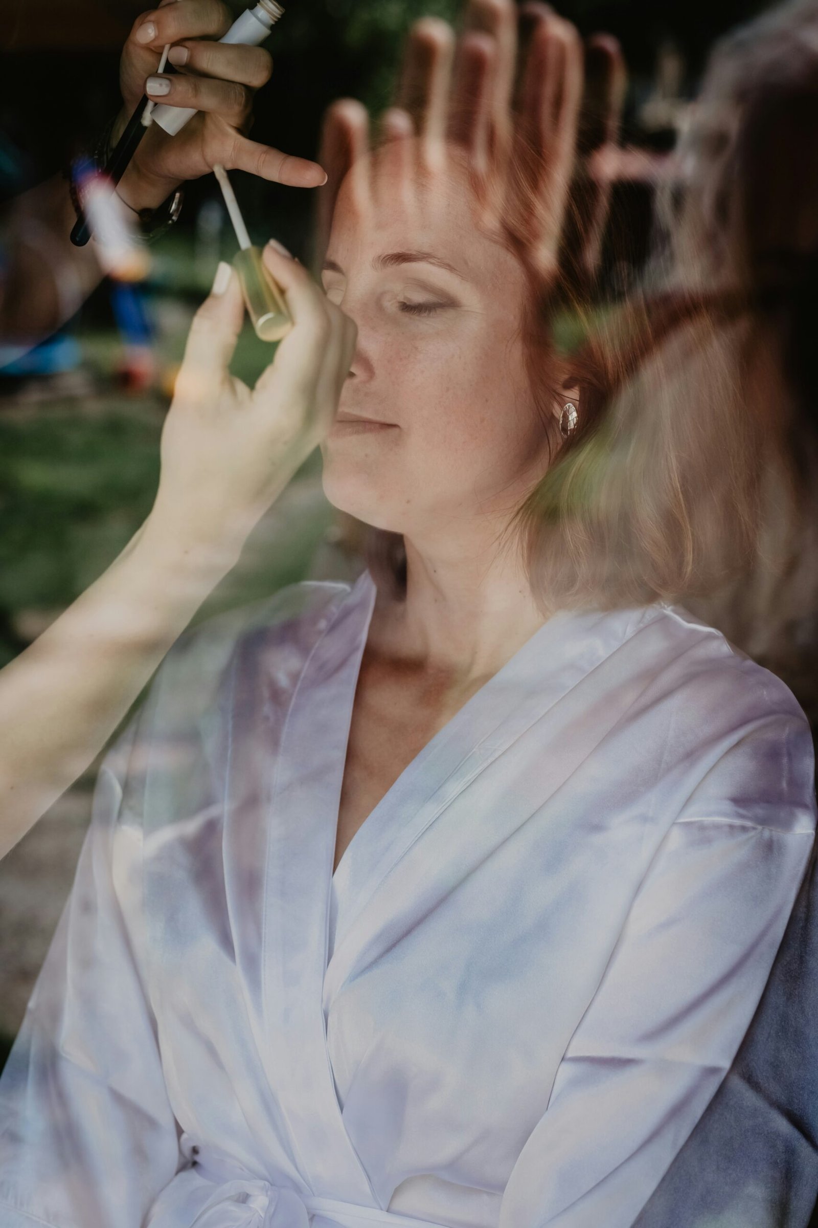 woman in white dress shirt